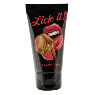 Jedlý lubrikační gel Lick-it 100 ml - jahody
